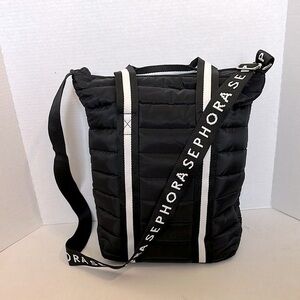 Sephora quilted puffer bag with adjustable strap